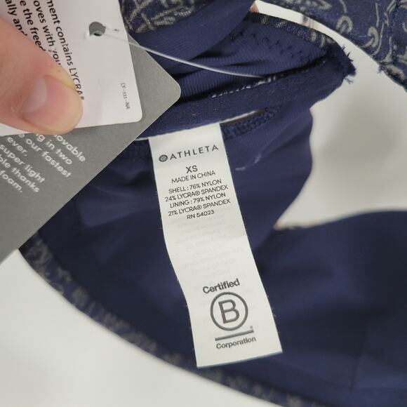 Athleta Aqualuxe Batik Bandeau Swim Top Size XS - Picture 9 of 10